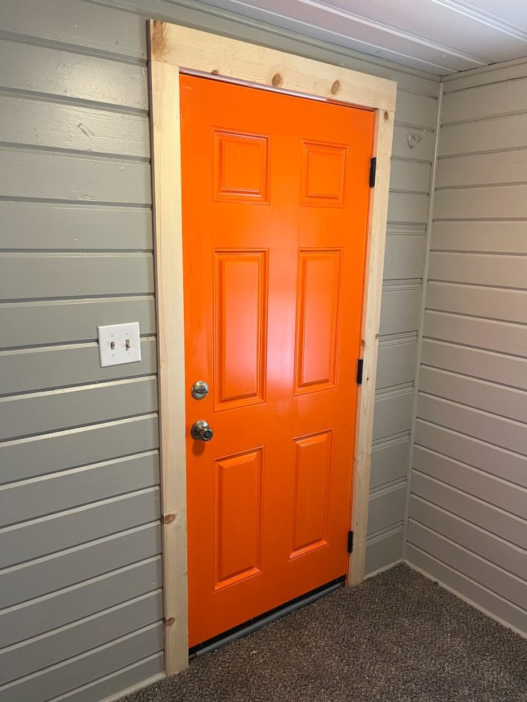 Picture of an orange door