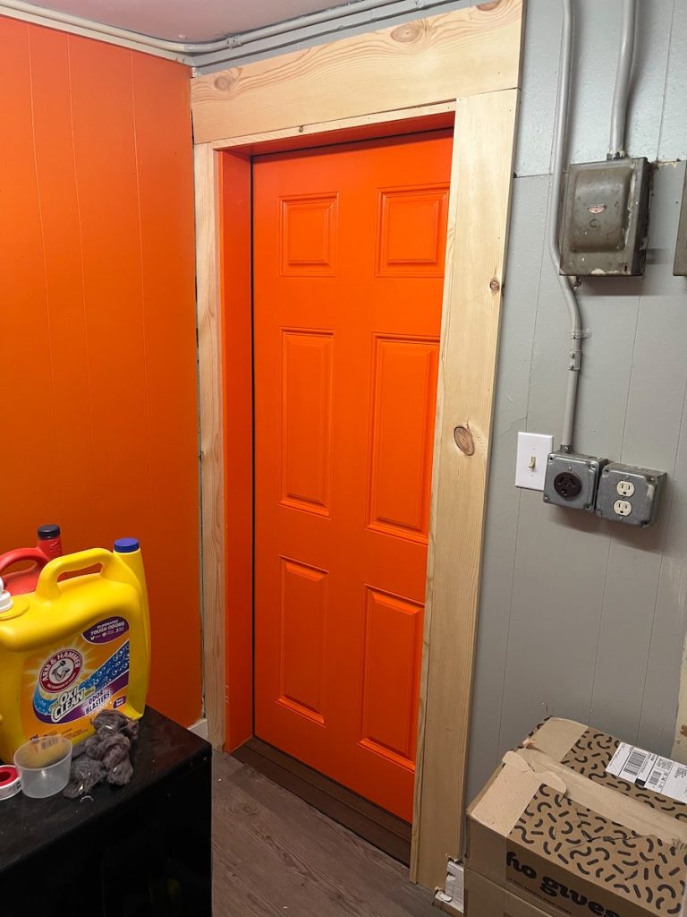 Picture of an orange door